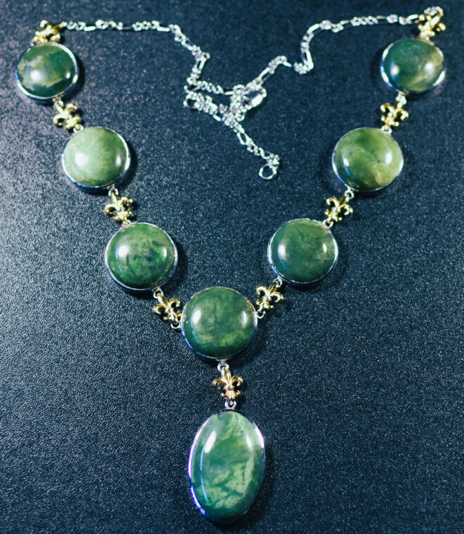 Jade and Silver Necklace