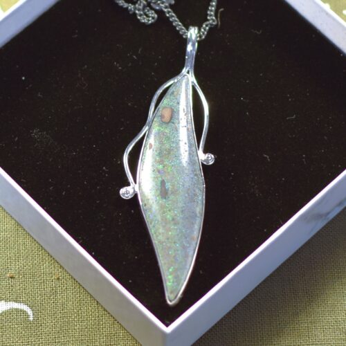 Treated Andamooka Opal Pendant