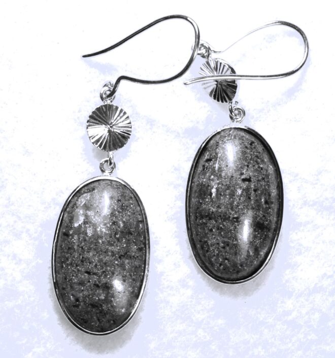 Treated Andamooka Opal Earrings