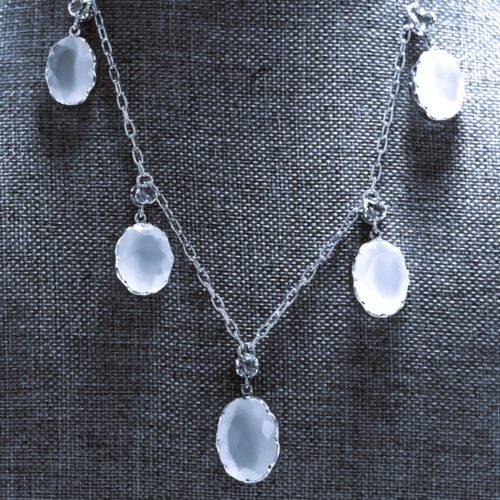 Faceted Chalcedony and Amethyst Necklace
