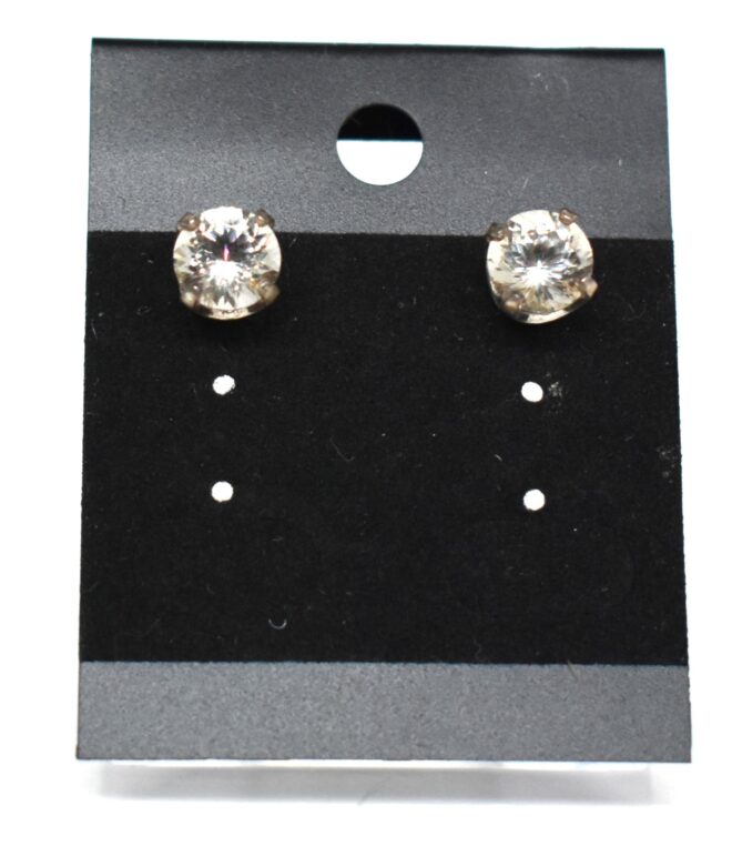 Round Sun Stone Earrings - 2.42 Carat