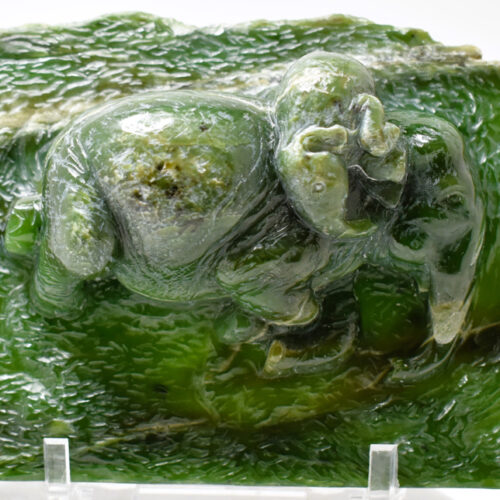 Cassiar Mountain Nephrite Elephant Mother and Child