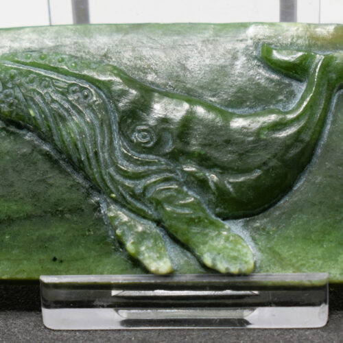 Bas Relief Polar Nephrite Whale