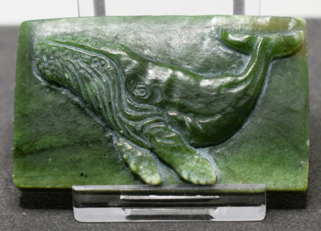 Bas Relief Polar Nephrite Whale