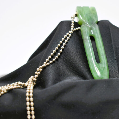 Polar Jade Carving of Maori Net Mending Needle, by Ryan Rossi