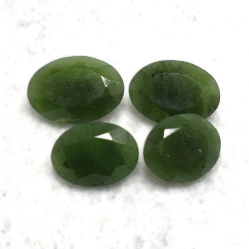 Four Faceted Guatemalan Jade Ovals