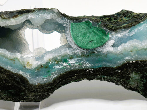 Chrysocolla, Gem Silica, and Druzy Quartz Specimen