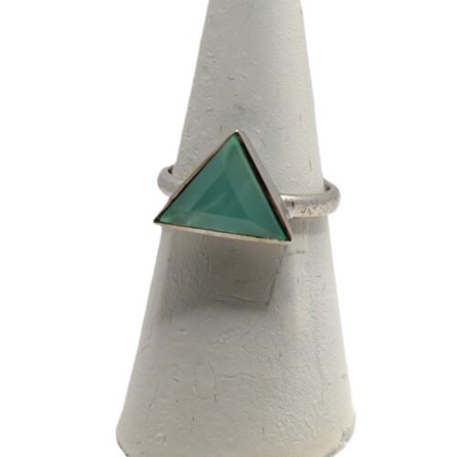 Gem Chrysoprase and Silver Ring
