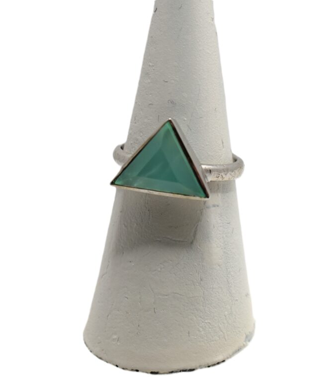 Gem Chrysoprase and Silver Ring