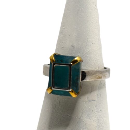 Peruvian Opal and Silver Ring