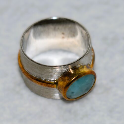 Wide Band Peruvian Opal Ring
