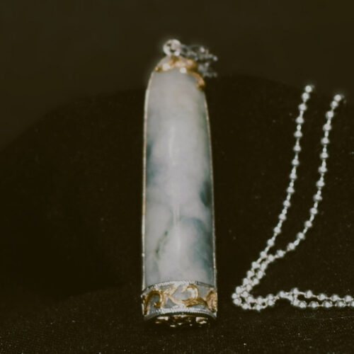 Arctic Luna Jadeite Pendant